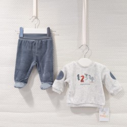 Conjunto para bebé gris y...