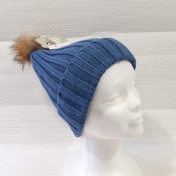 Gorro de punto inglés azul...