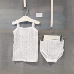 Conjunto de perlé calado de...